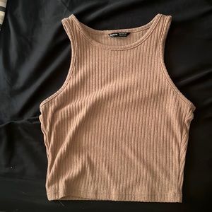 Tan SHEIN crop top
